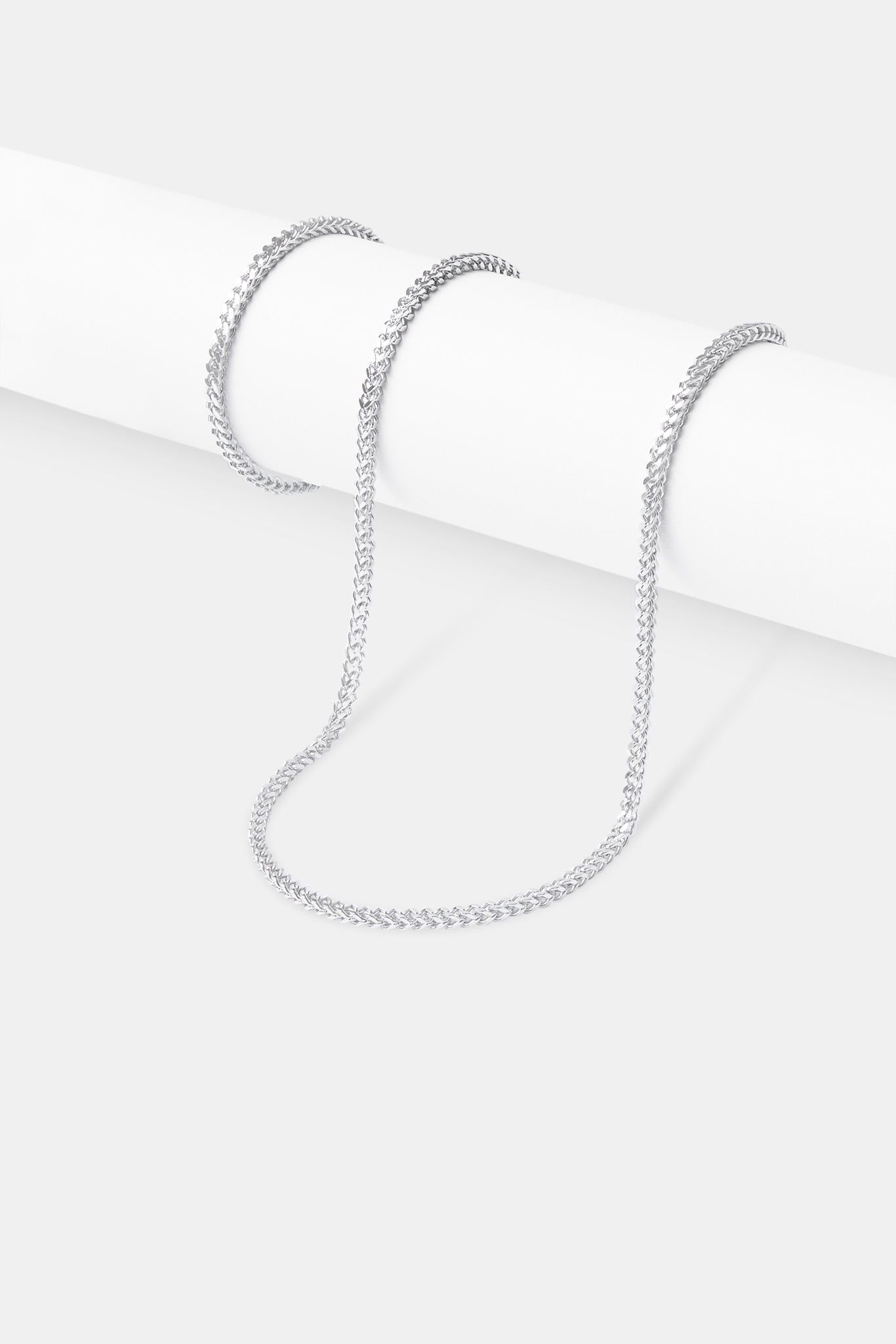 3mm Franco Chain & Bracelet - White