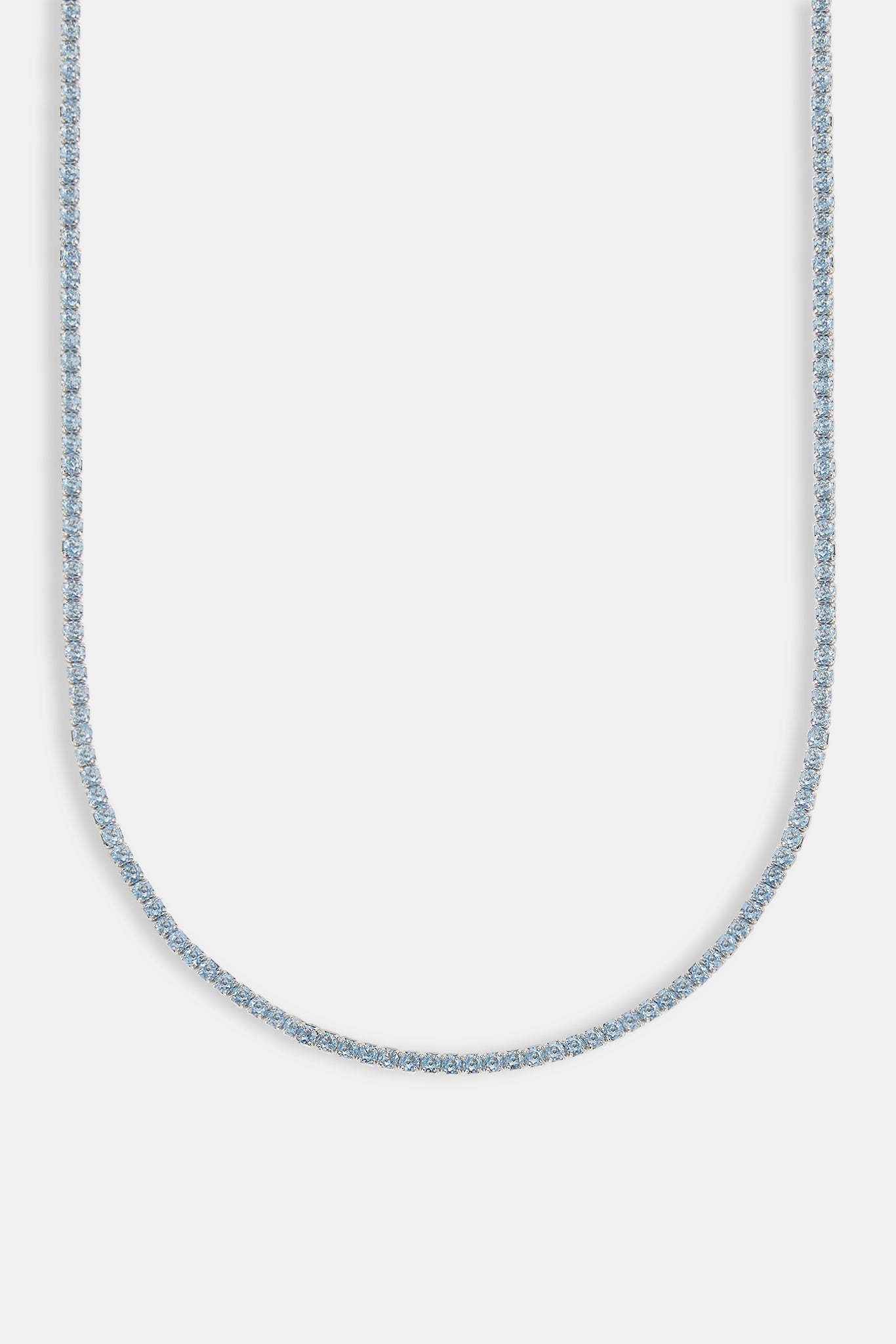 Light Blue Micro Tennis Chain - 2.5mm