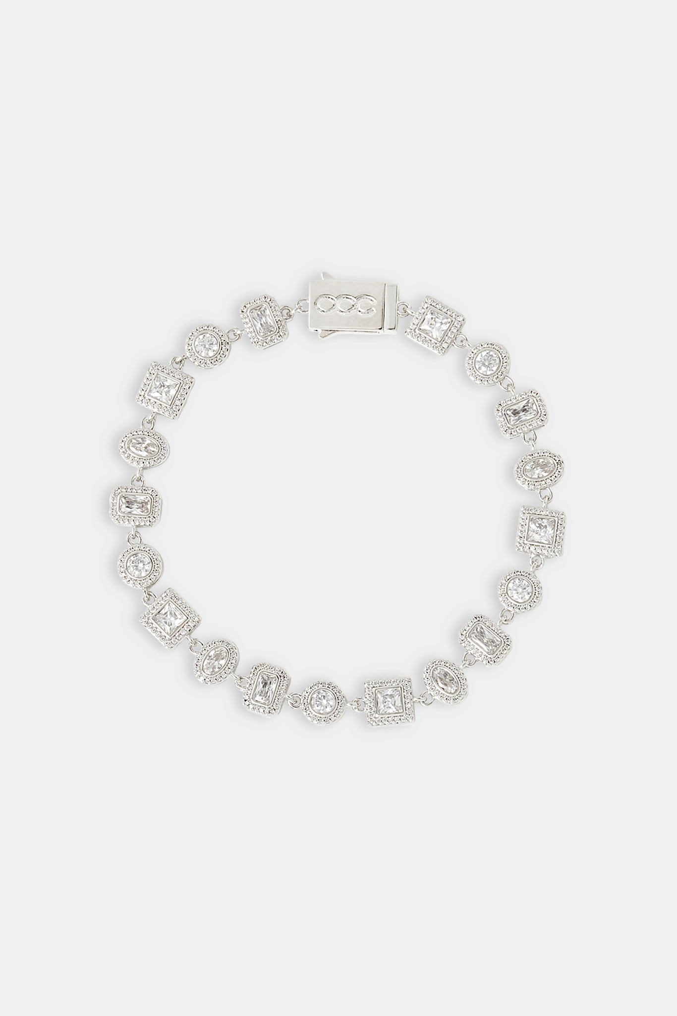 Clear Mixed Shape Cluster Bracelet - 6mm