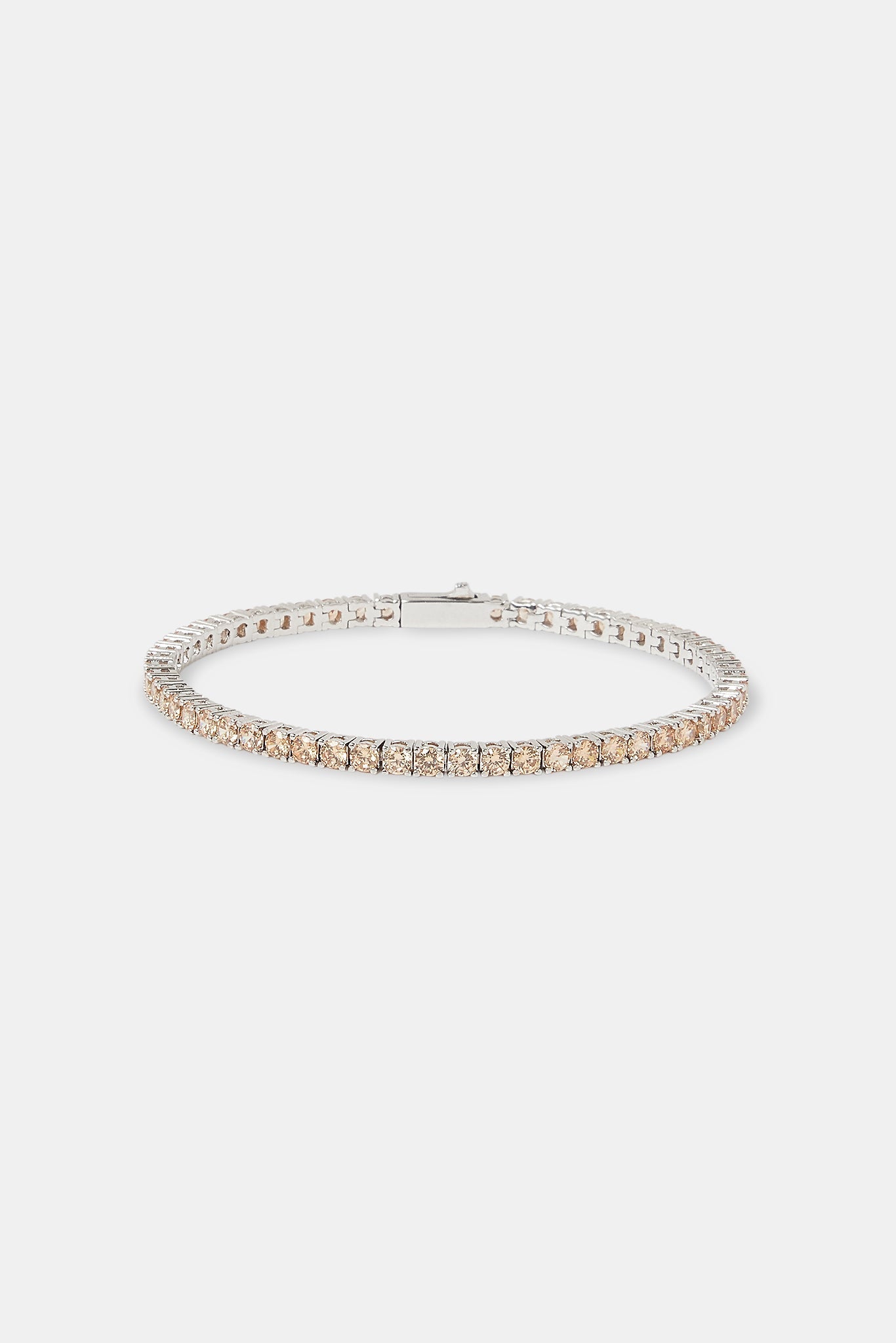 Champagne Tennis Bracelet - 3mm - White