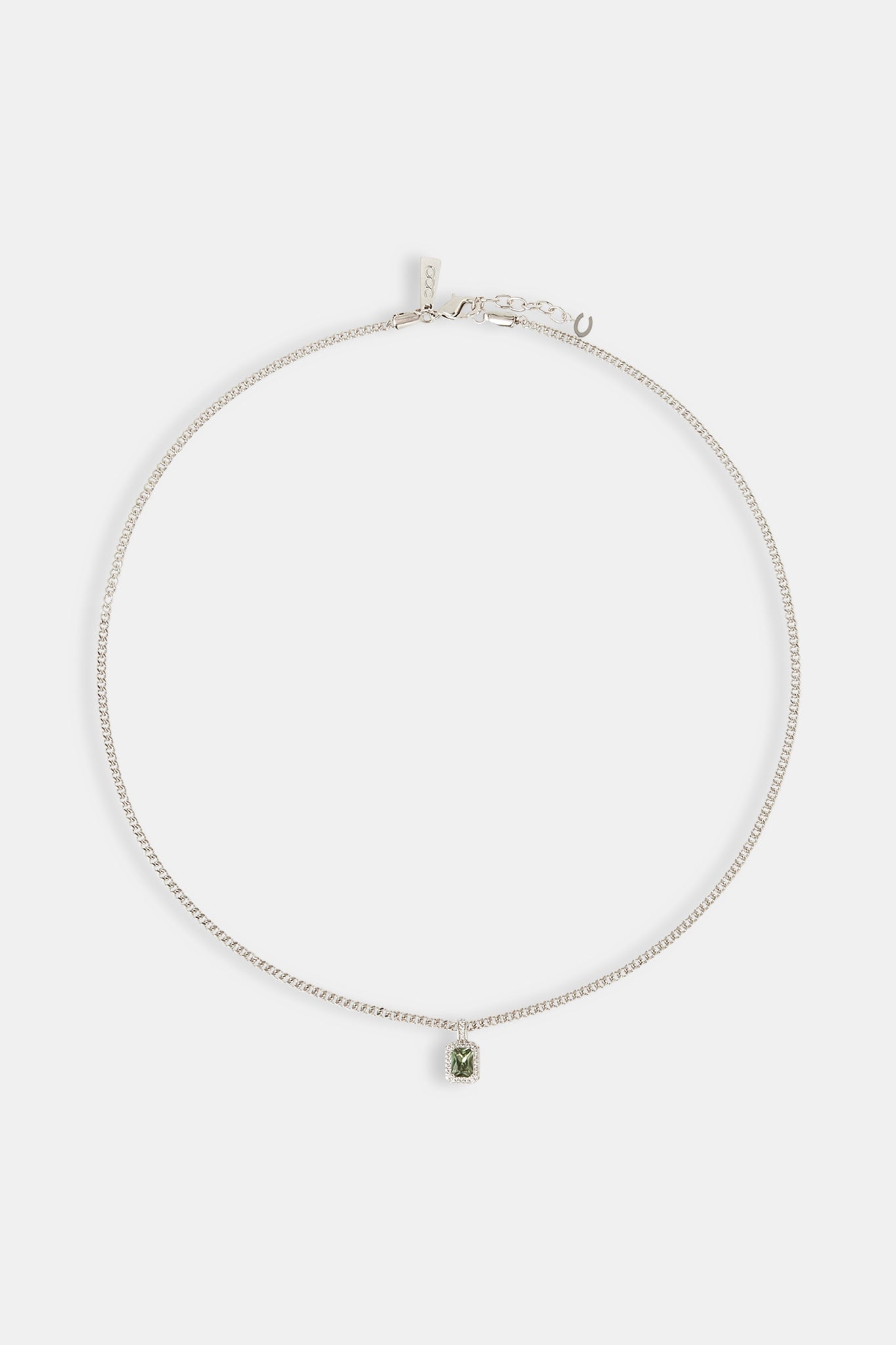 Dark Green Gemstone Necklace - 10mm