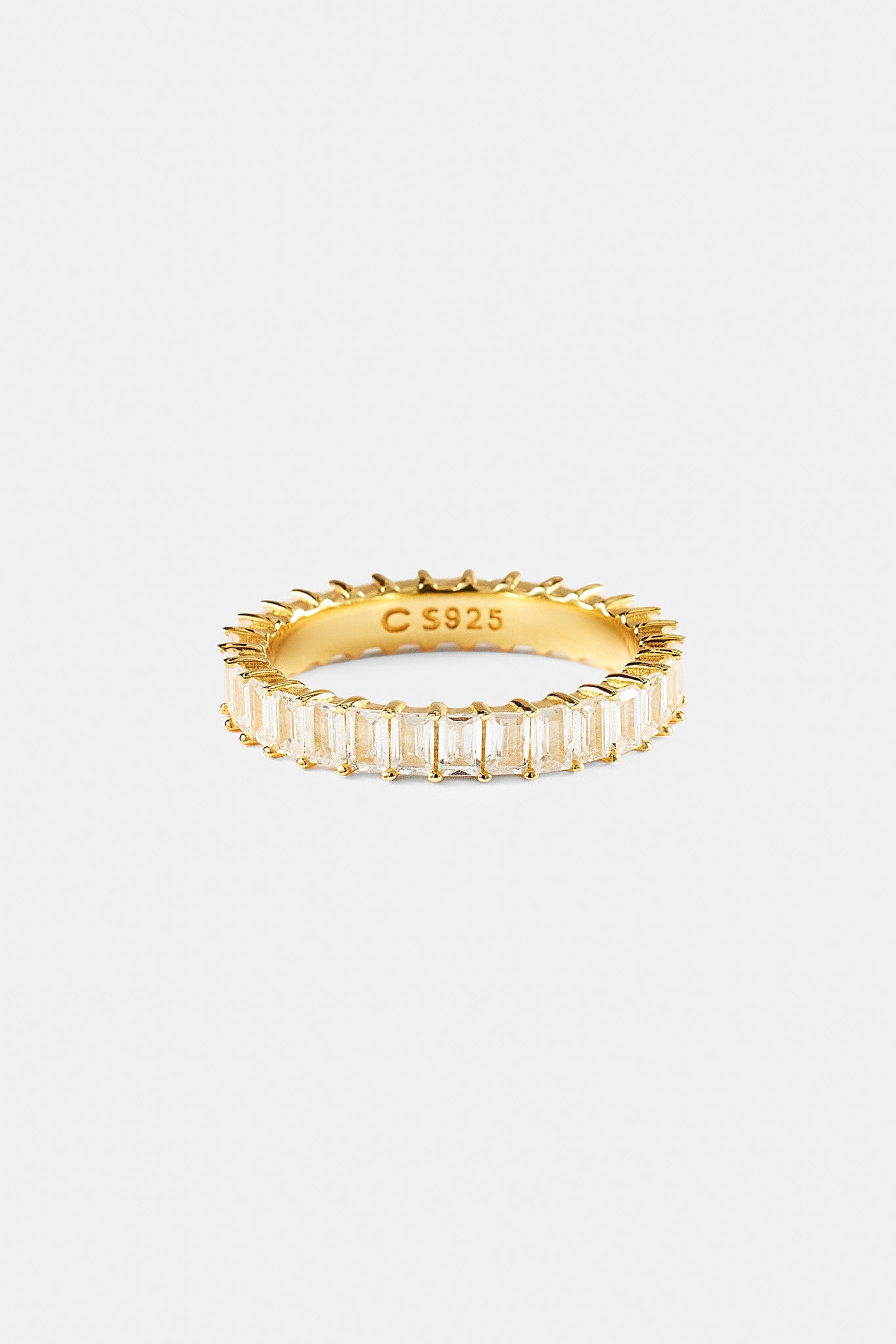 Iced Baguette Tennis Ring - 4mm