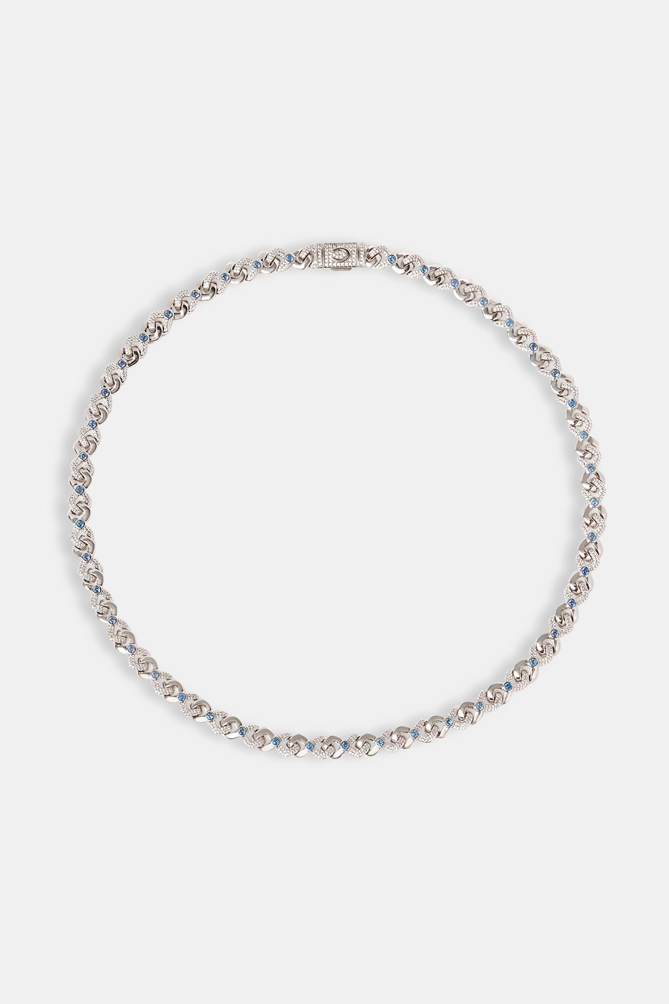 Iced Blue Stone Infinity Chain - 6mm