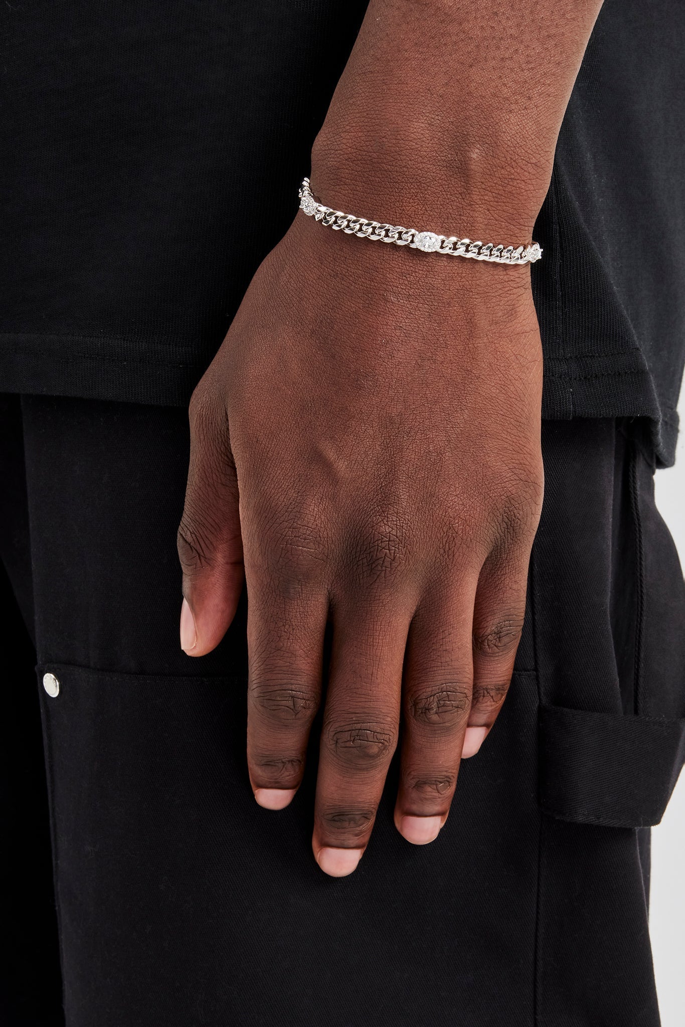 Iced Gemstone Miami Cuban Bracelet - 5mm