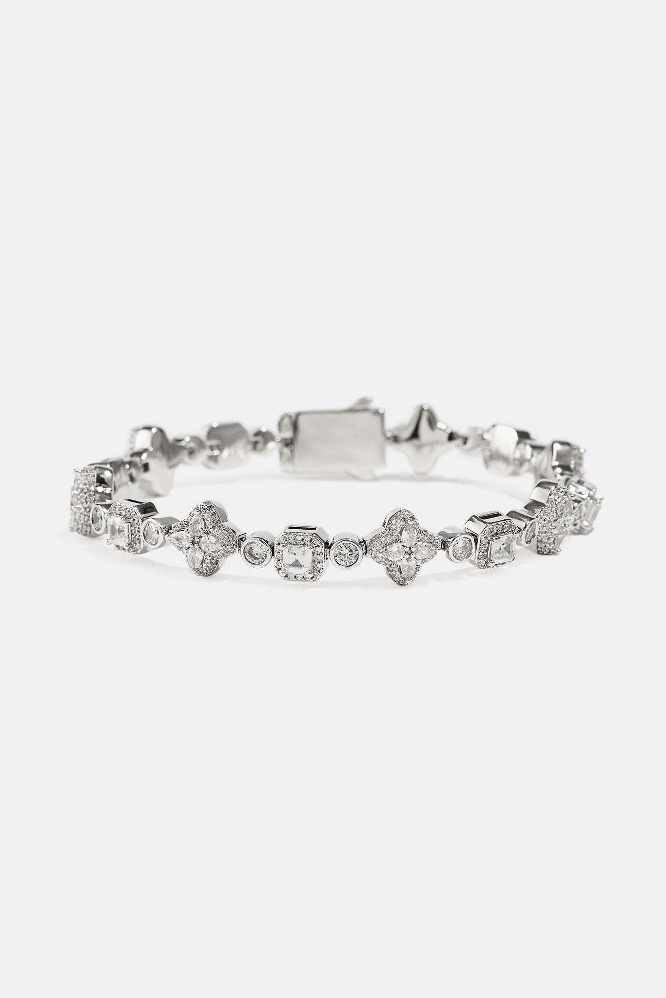 Iced Motif Mixed Stone Bracelet - 8mm