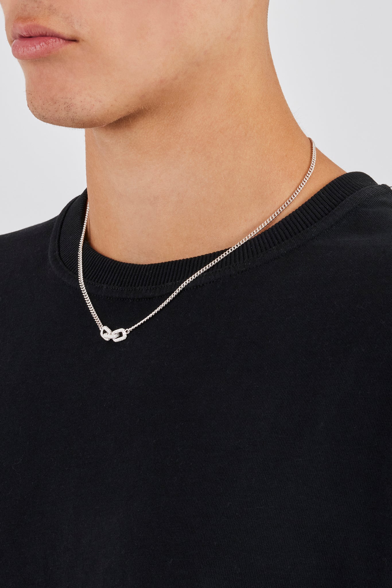 Iced Connecting Links Necklace - 8mm