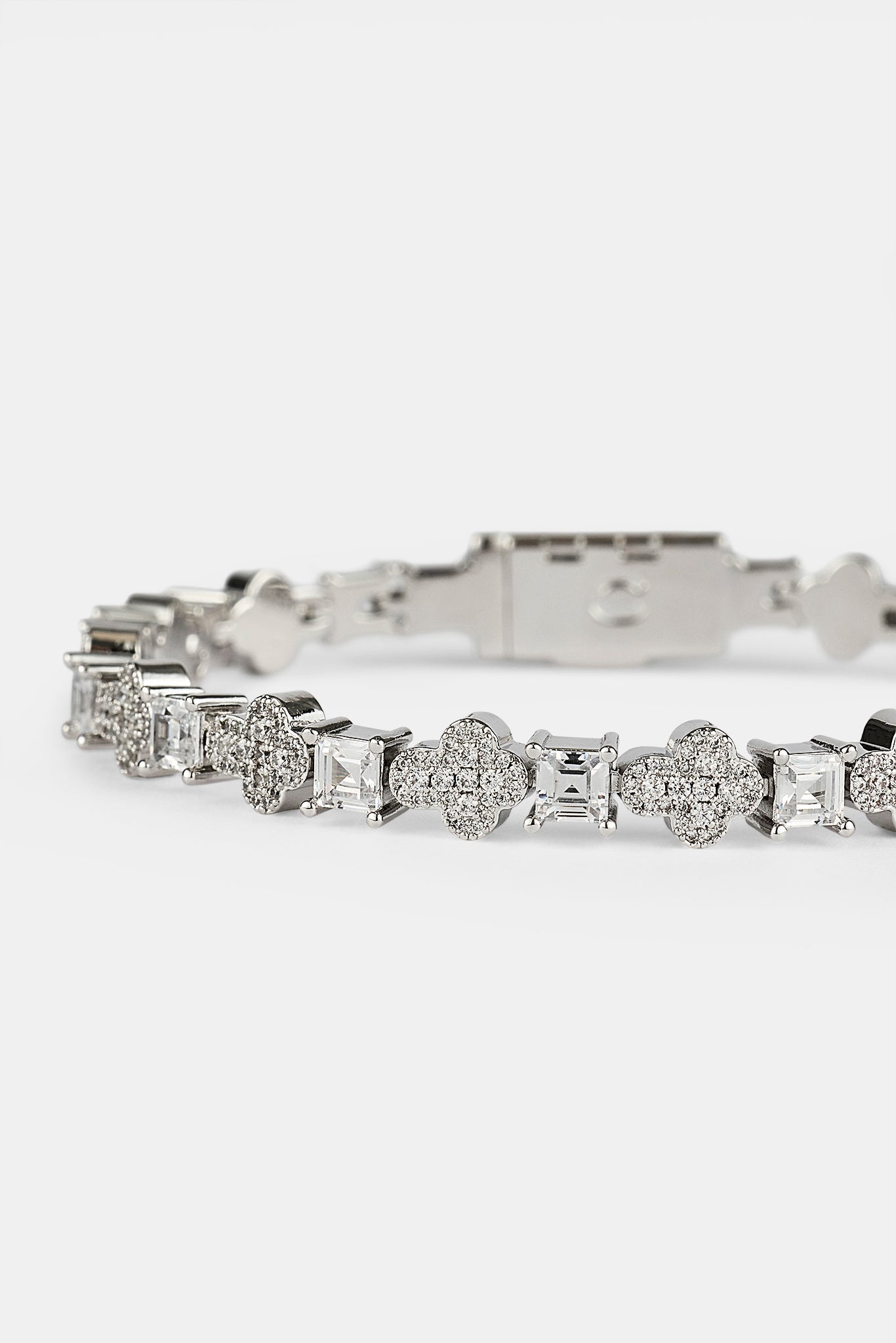 Iced Cross & Stone Bracelet - 6mm