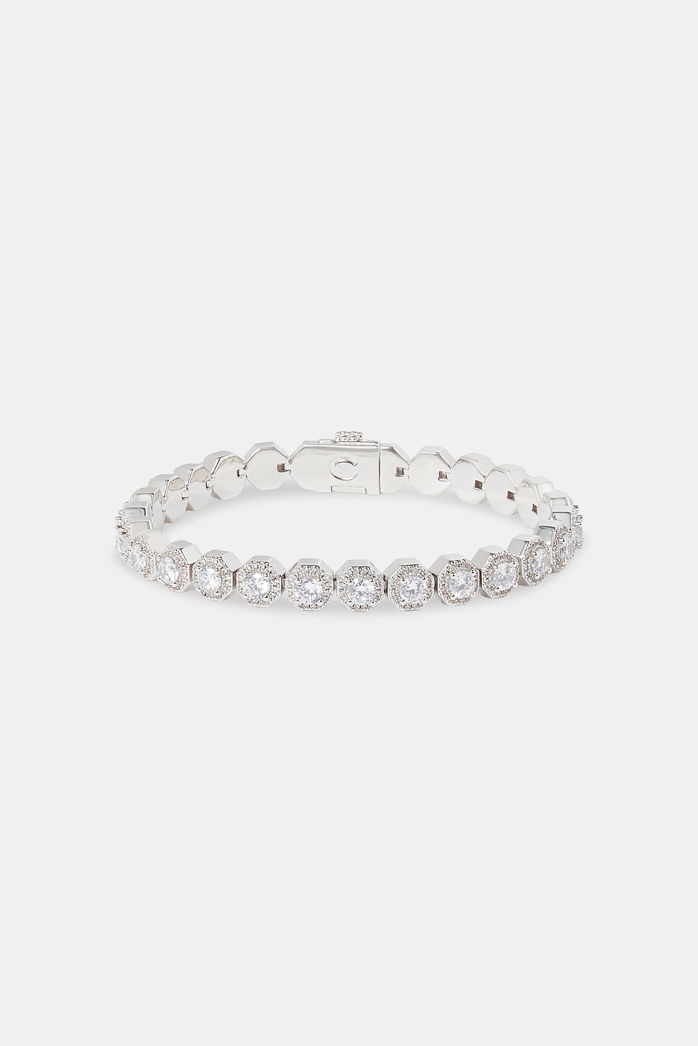 Iced Shape Cluster Tennis Bracelet - 6mm