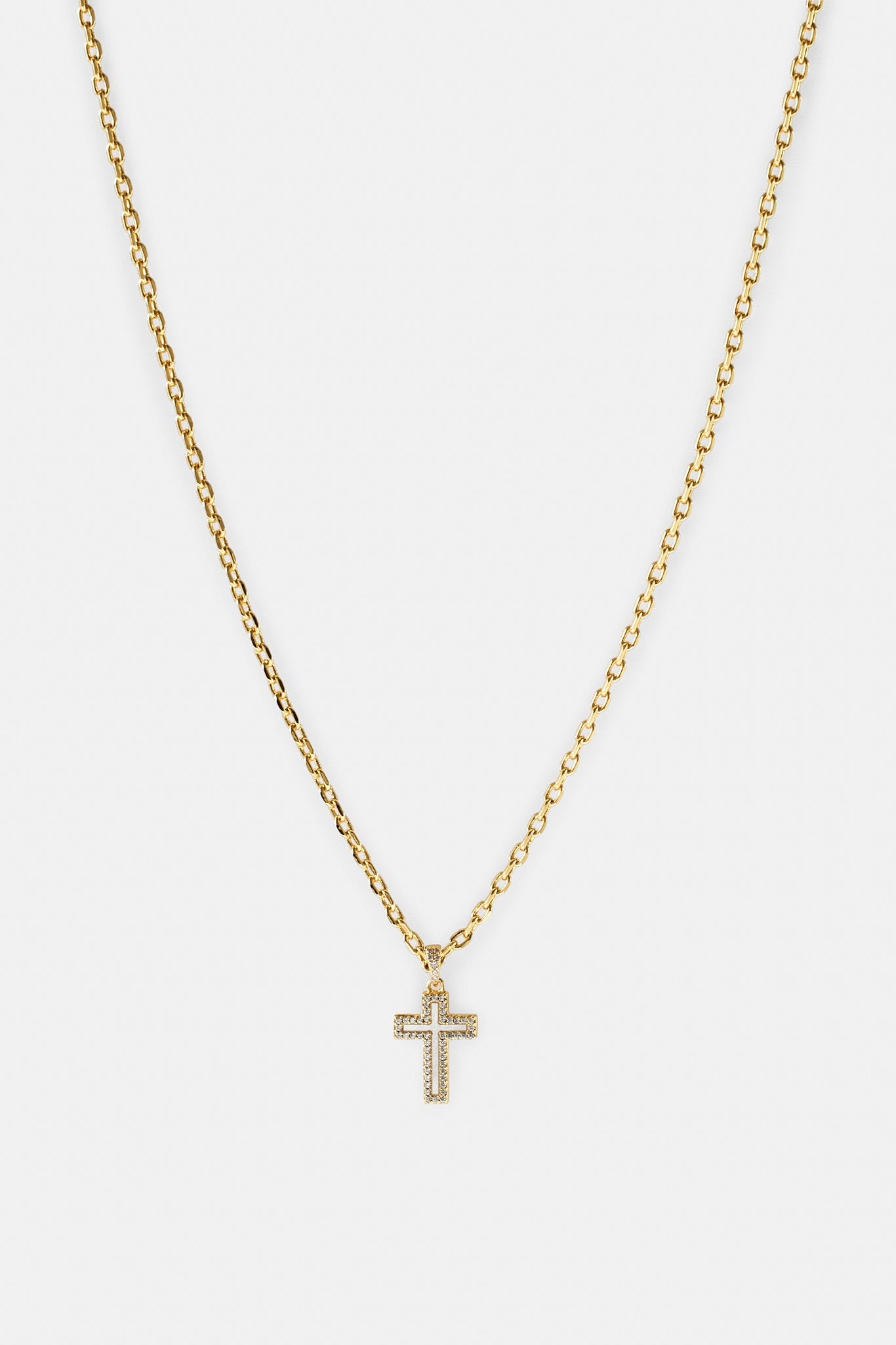 Mother Of Pearl Cross Necklace - 15mm