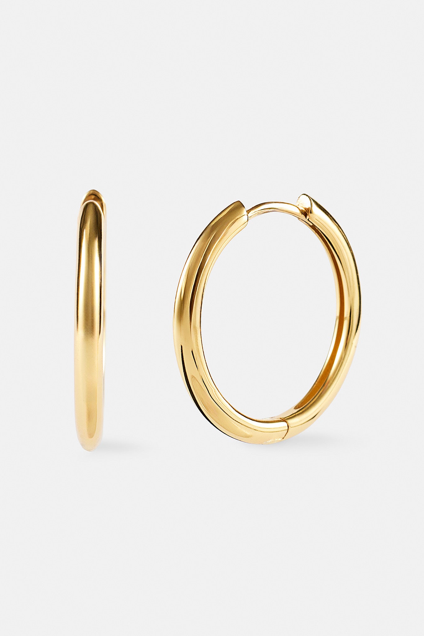 Polished Hoop Earrings - 20mm