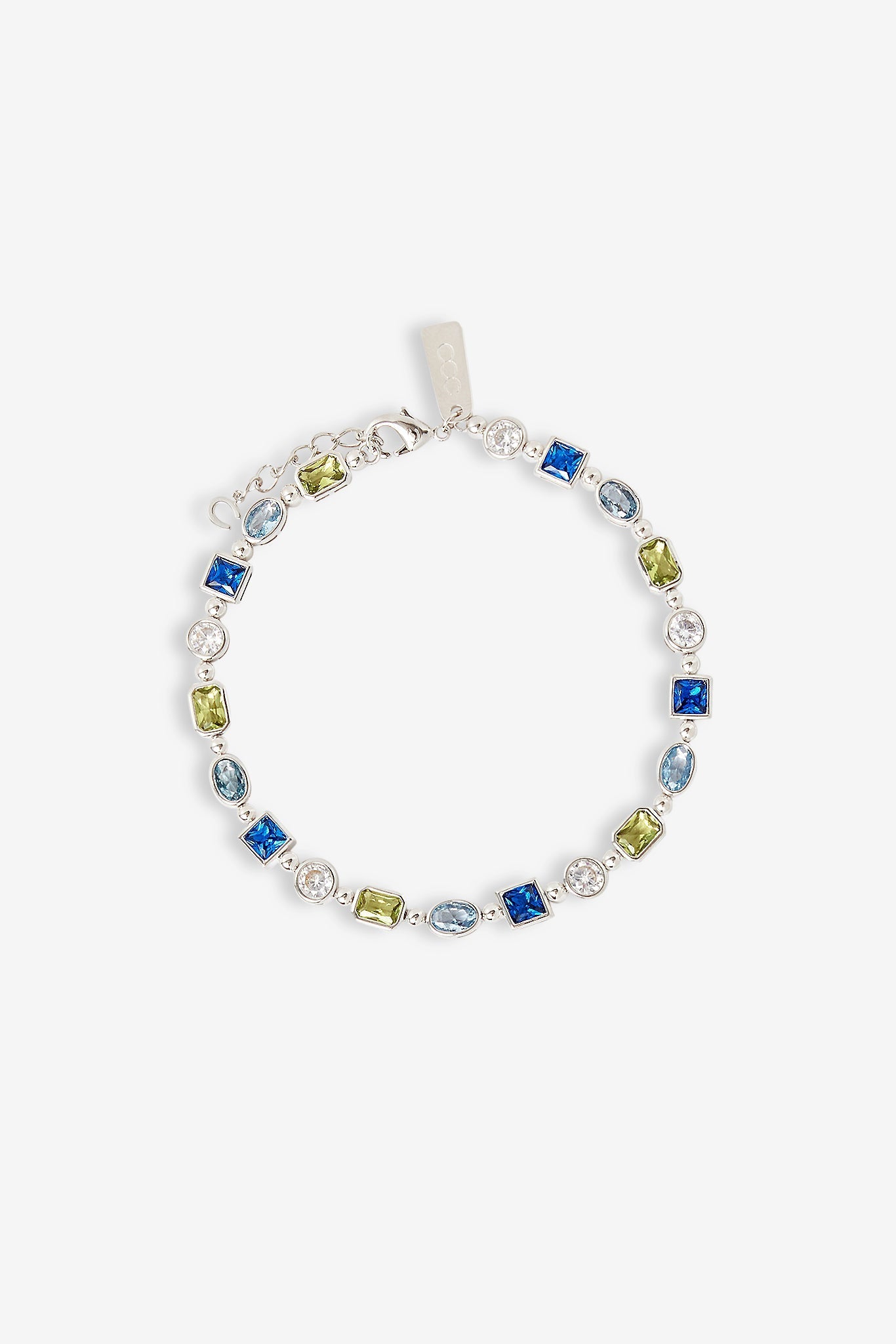 Mixed Shape Gemstone Link Bracelet - 6mm