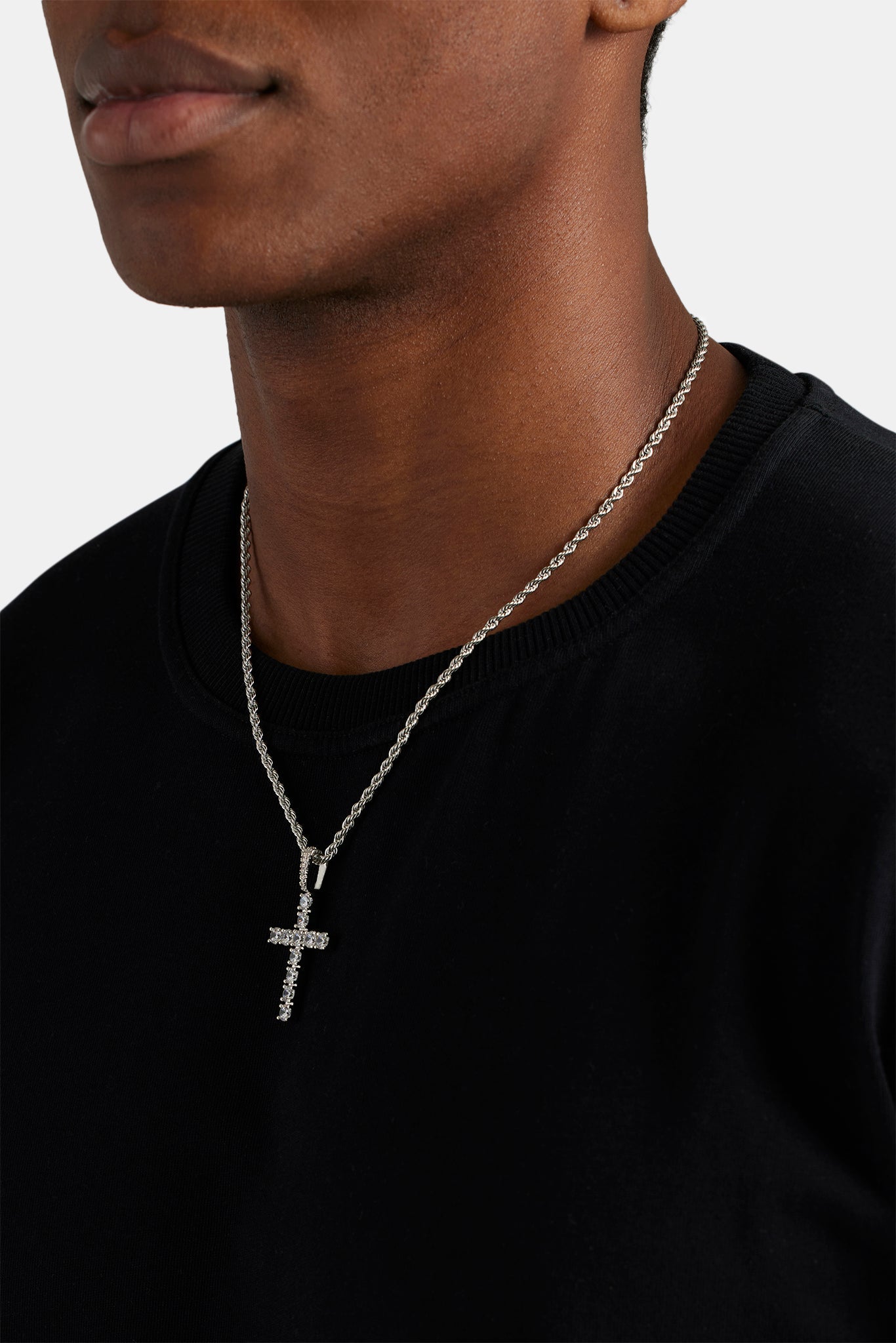 Iced Cross Pendant - 30mm