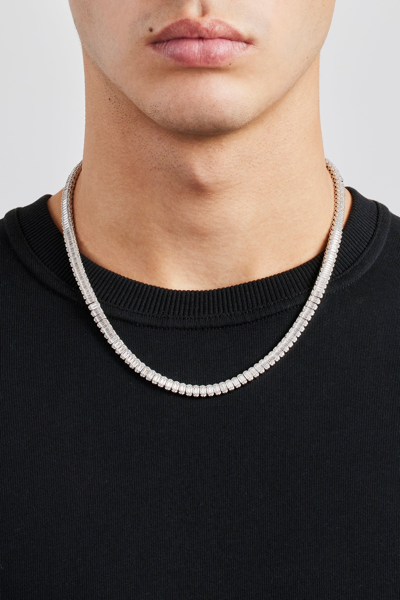 Iced Baguette Stone Tennis Chain - 6mm