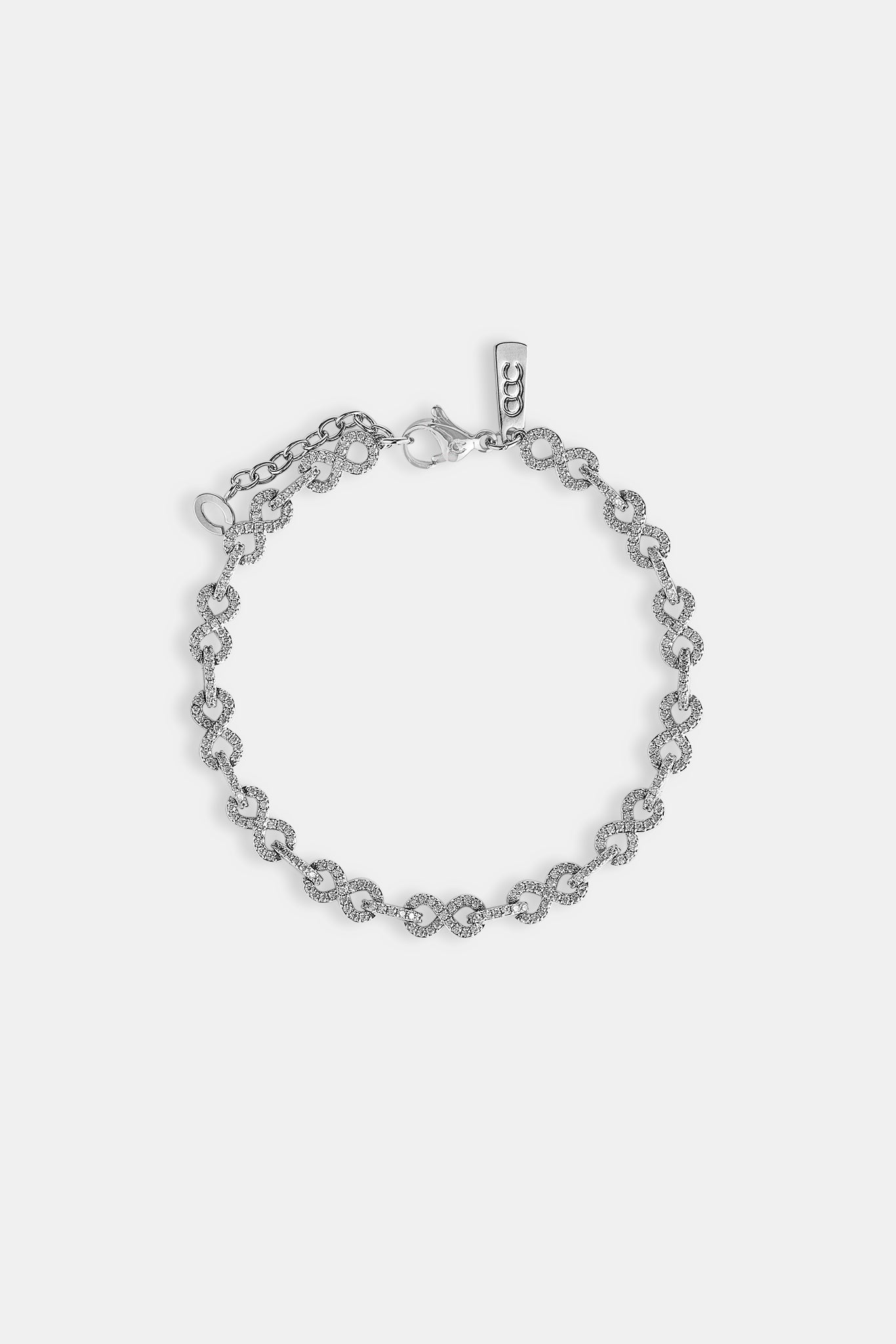 Iced Infinity Link Bracelet - 6mm
