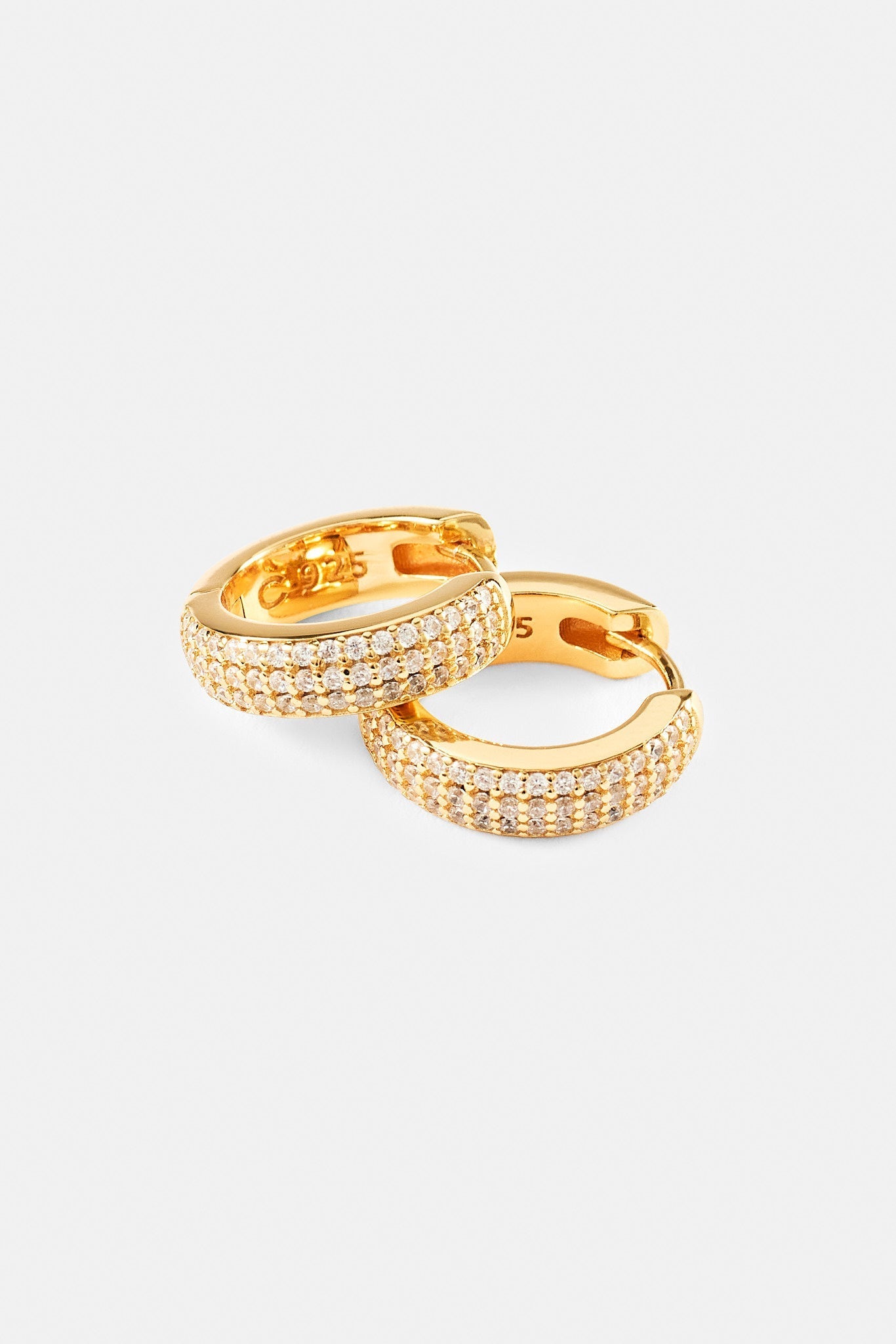 Iced Pave Chunky Hoops - 15mm
