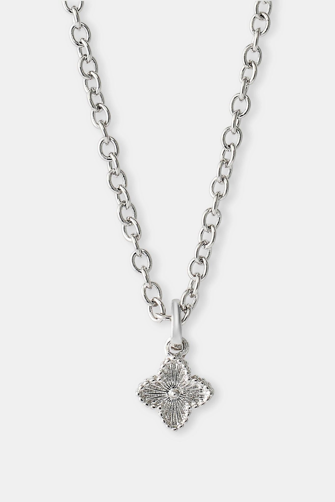 Polished Motif Pendant Necklace - 8mm