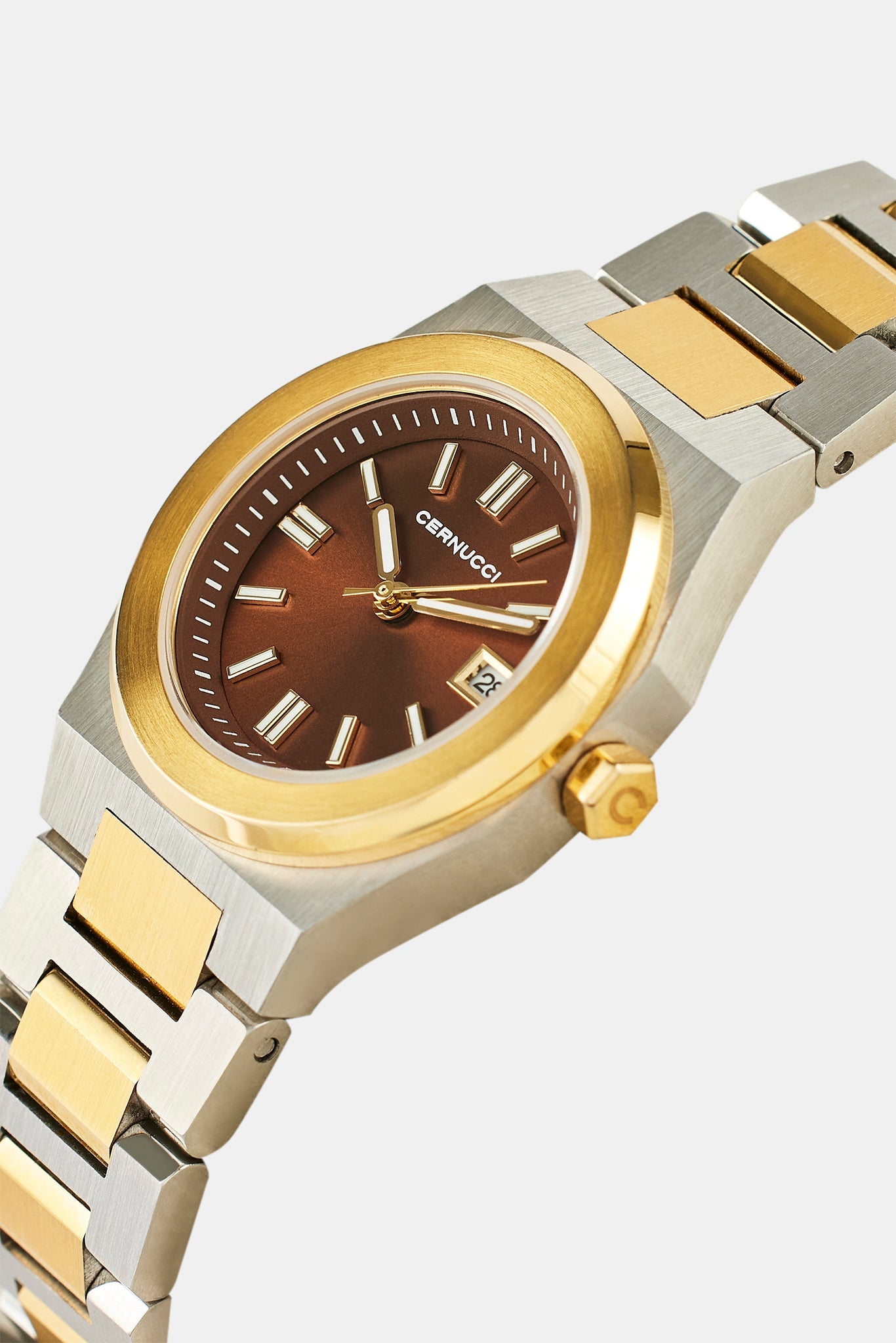 Cernucci Two Tone Watch - Silver