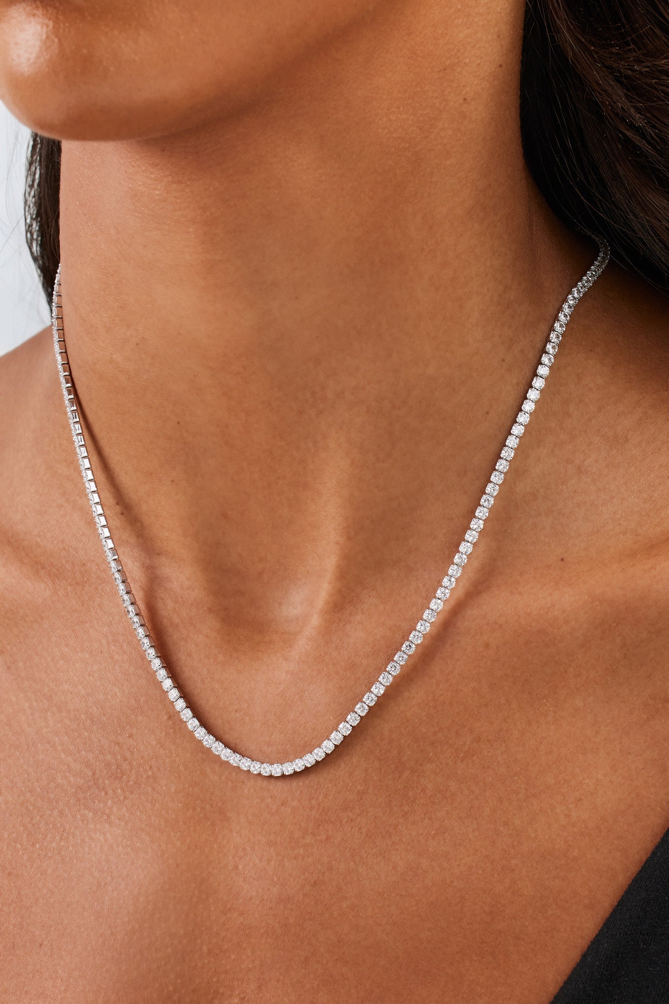 Womens 2.5mm Micro Tennis Chain