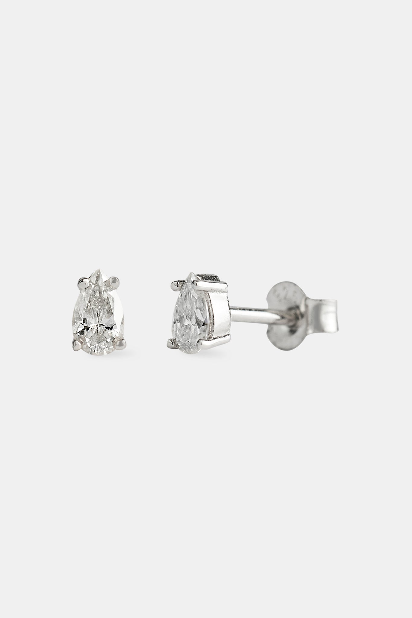 Moissanite Pear Stud Earrings - 5mm