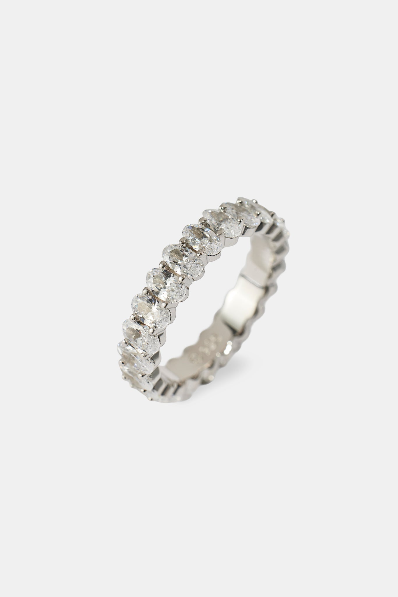 Iced Oval Tennis Ring - 5mm