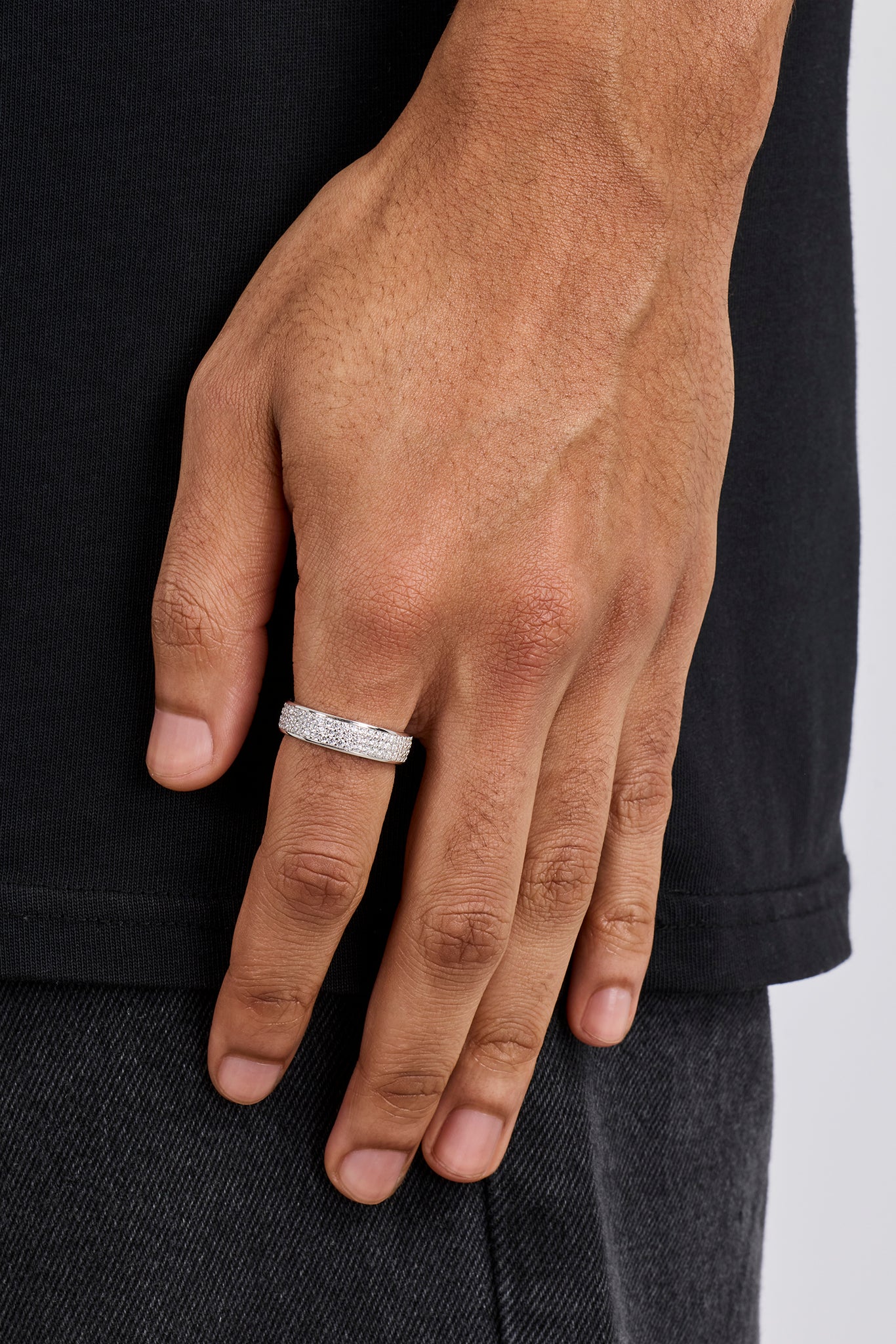 Polished & Iced Mix Ring - 5mm