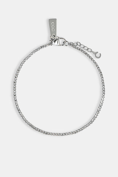 2mm Curb Bracelet - White