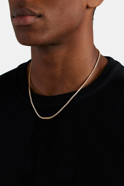 Gold Plated 2.5mm Micro Tennis Chain