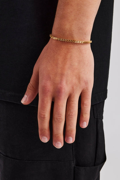3mm Franco Bracelet - Gold