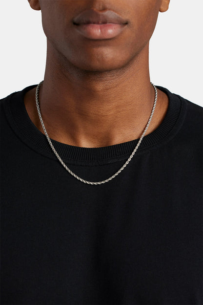 3mm Rope Chain - White
