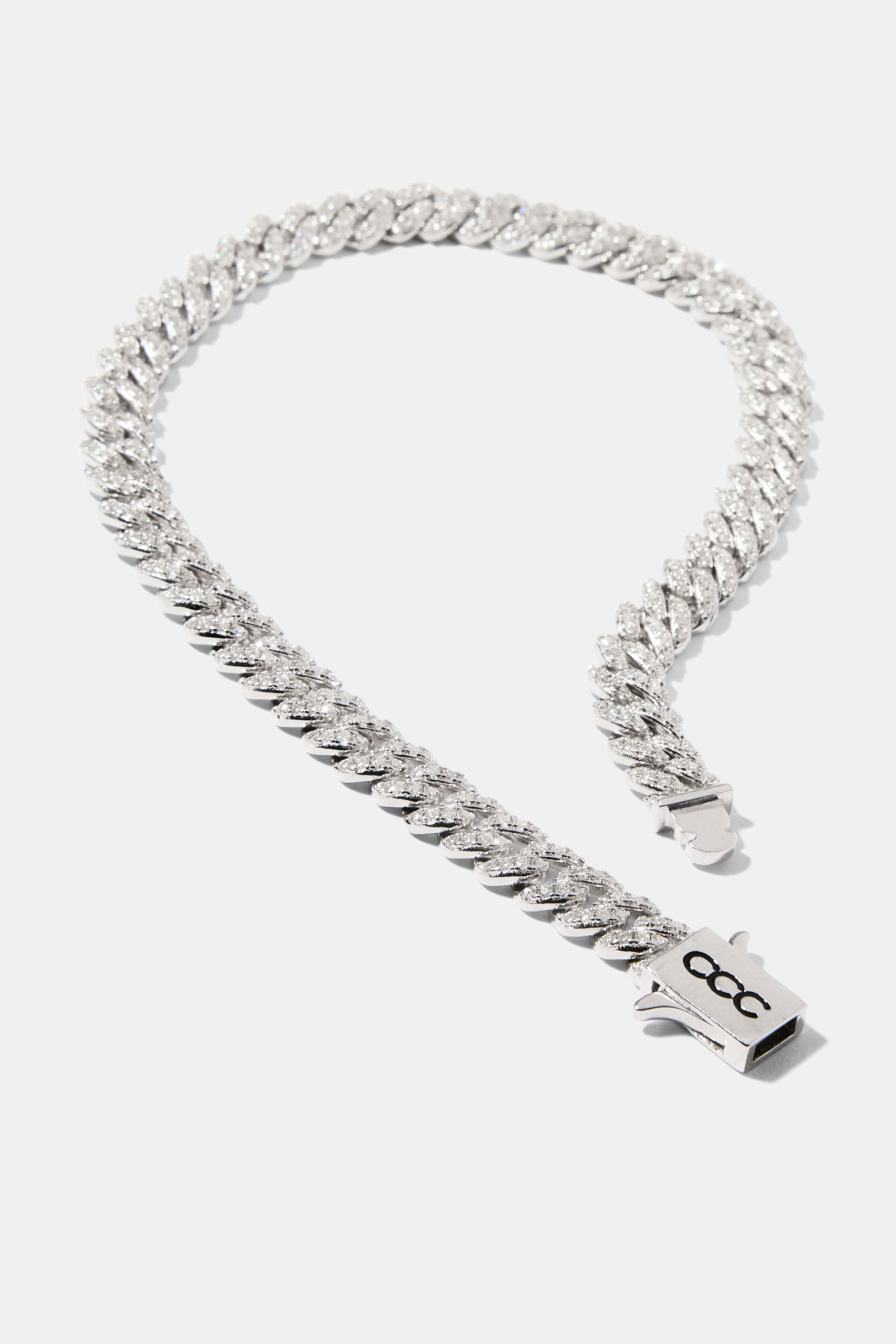 8mm Moissanite Cuban Bracelet