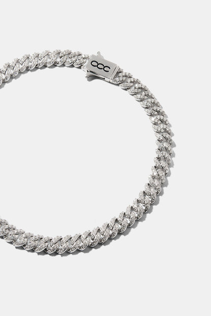 8mm Moissanite Cuban Bracelet