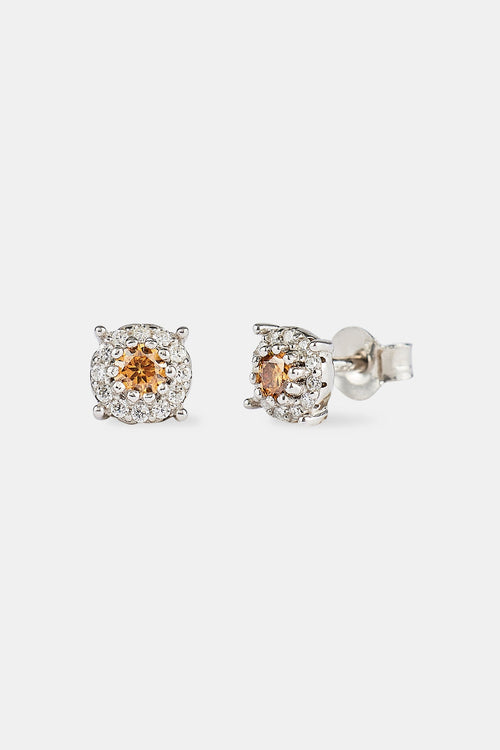 Champagne Moissanite Stud Earrings - 5.5mm