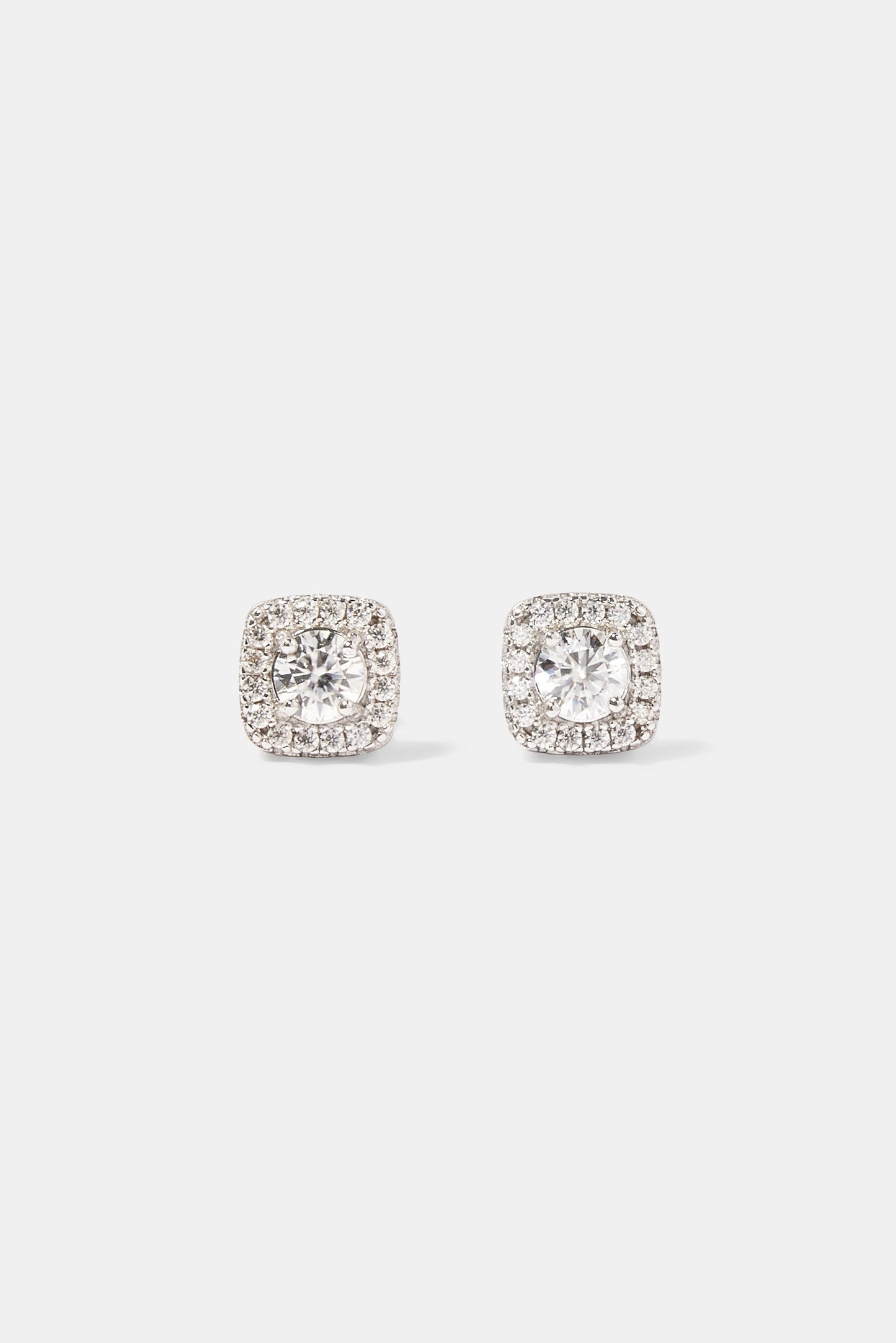 Moissanite 7mm Cluster Stud Earrings