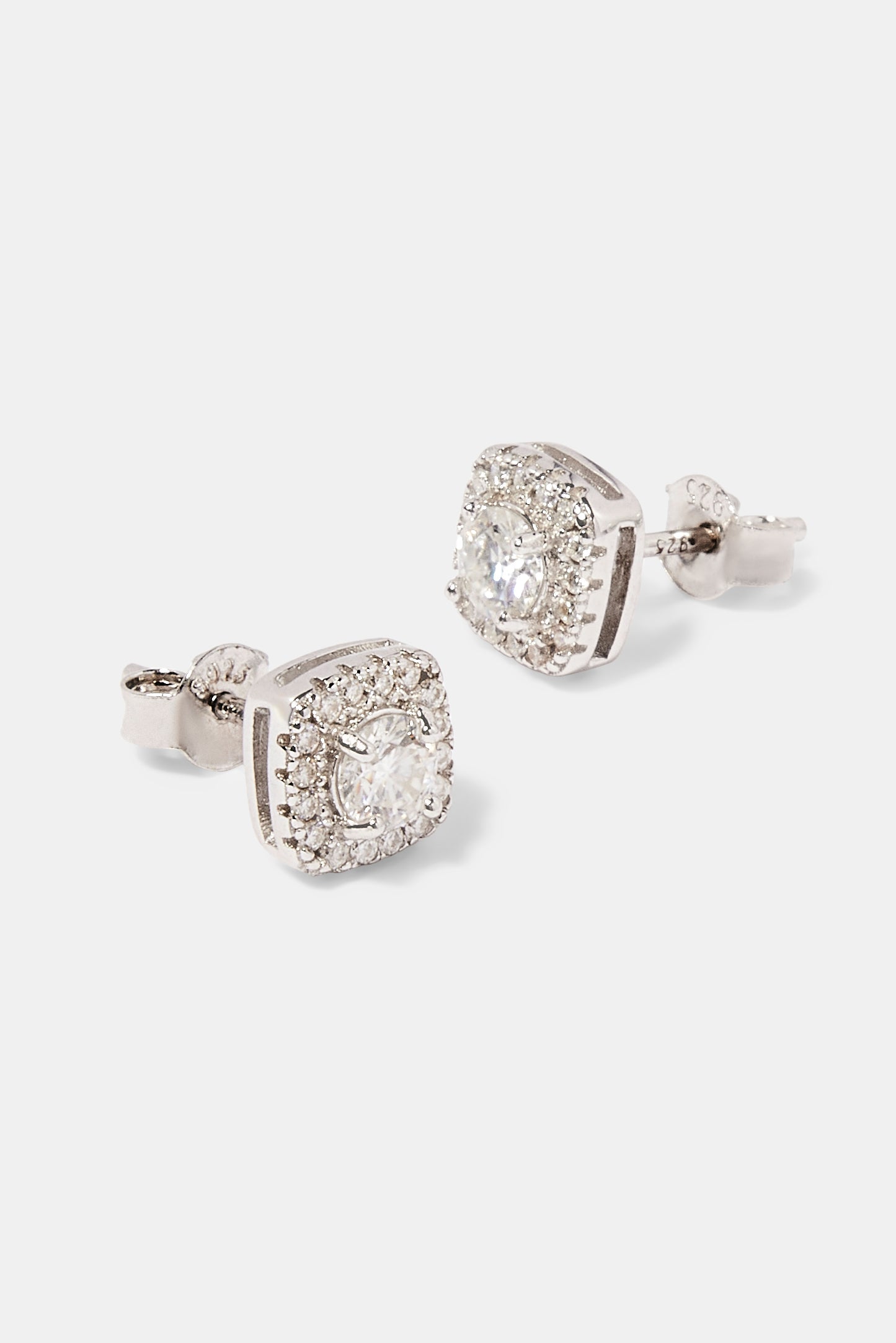 Moissanite 7mm Cluster Stud Earrings