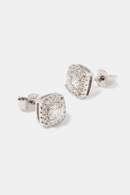 Moissanite 7mm Cluster Stud Earrings