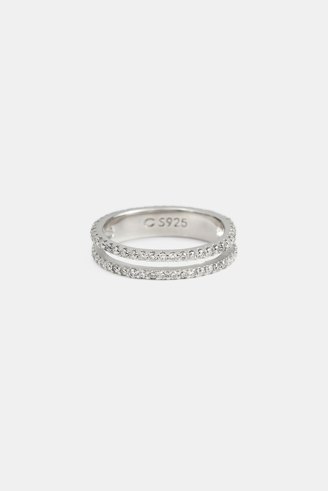 Moissanite Double Row Ring - 5mm