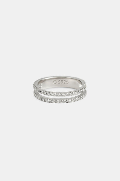 Moissanite Double Row Ring - 5mm