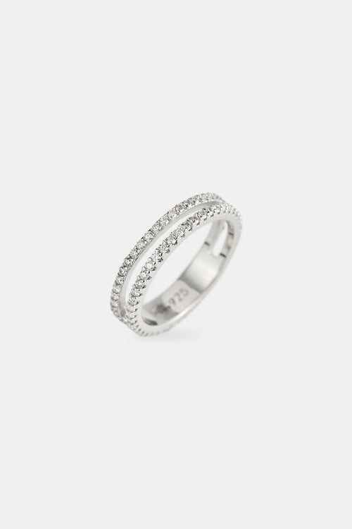 Moissanite Double Row Ring - 5mm