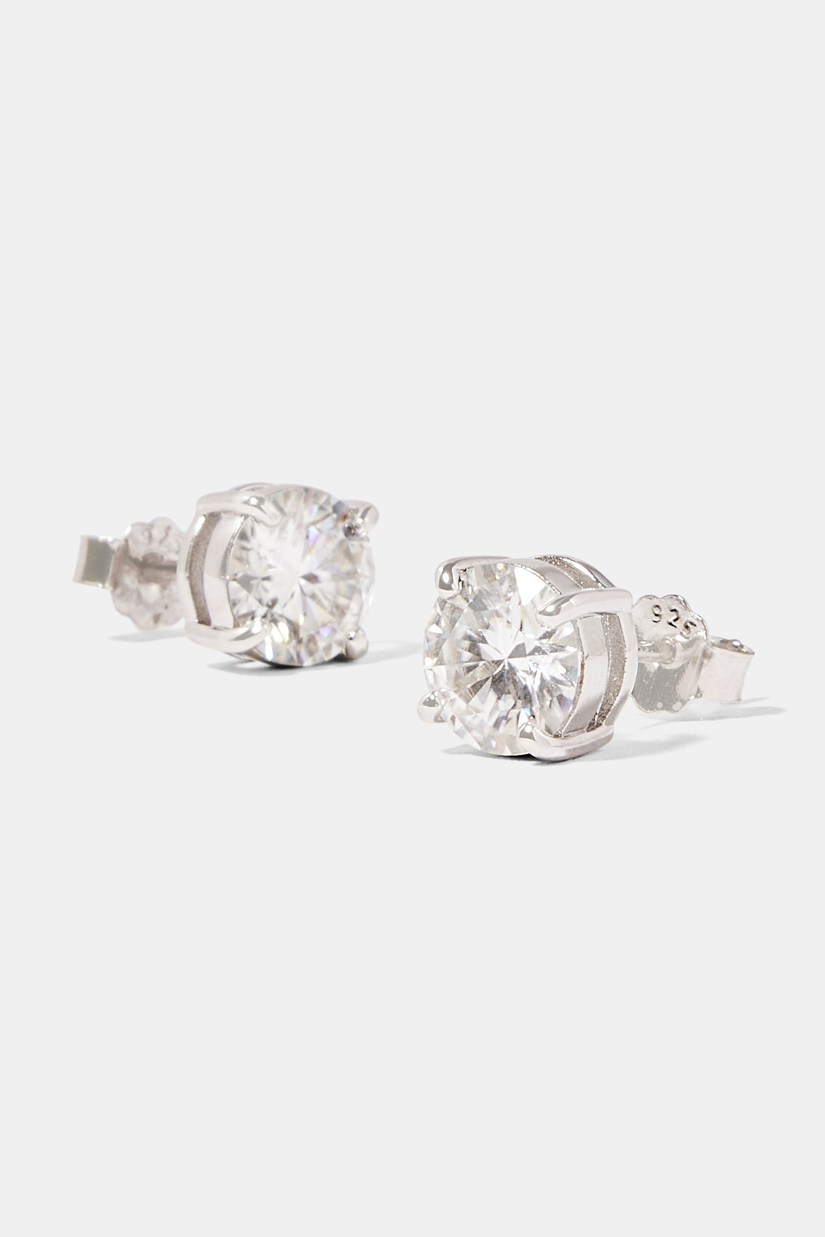 Moissanite Stud Earrings - 8mm