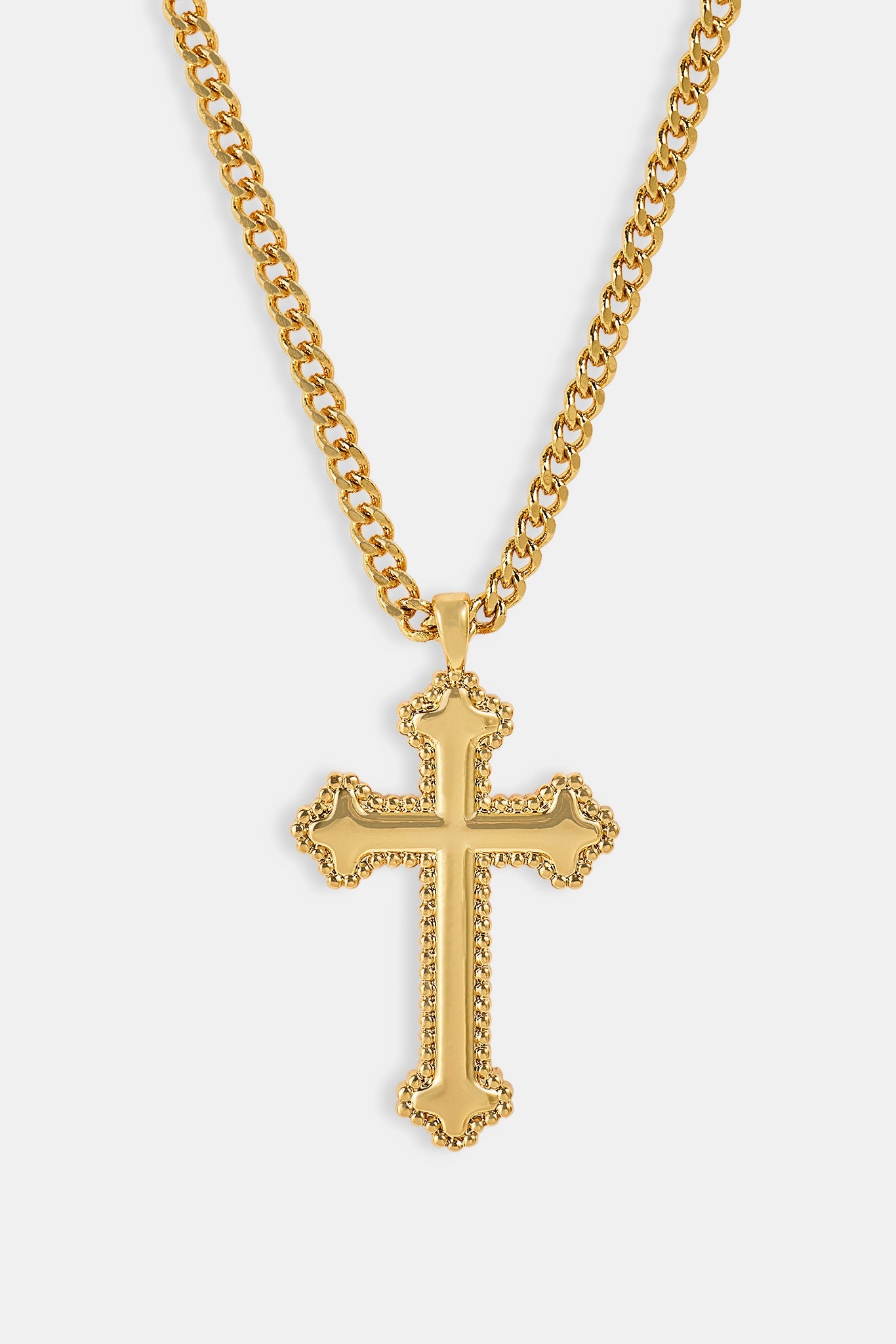 Polished Cross Necklace - 25mm