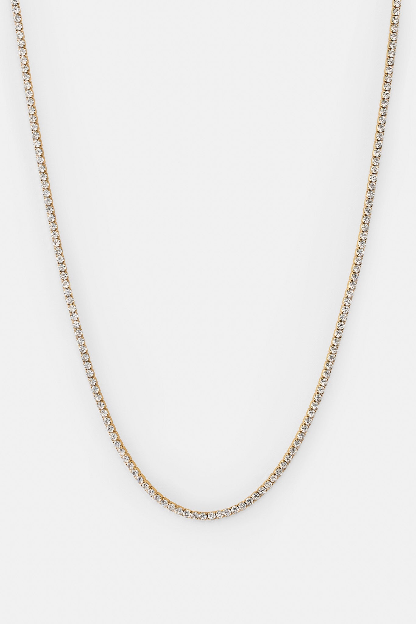 Womens 2.5mm Micro Tennis Chain - Gold