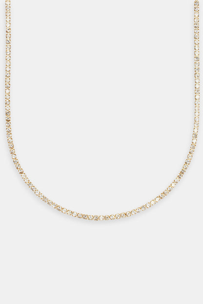 Gold Plated 2.5mm Micro Tennis Chain