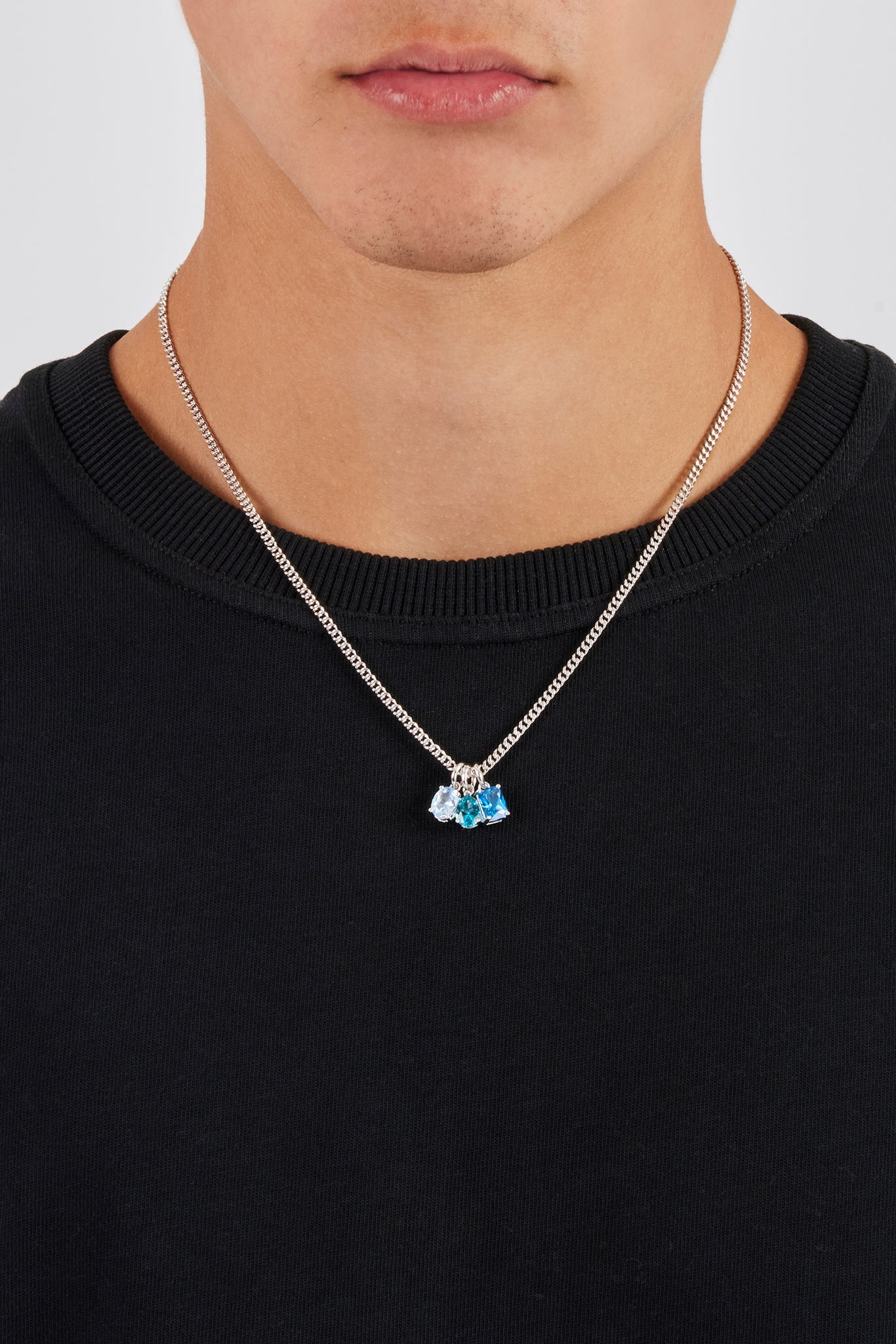 Blue Mixed Shape Gemstone Necklace - 10mm