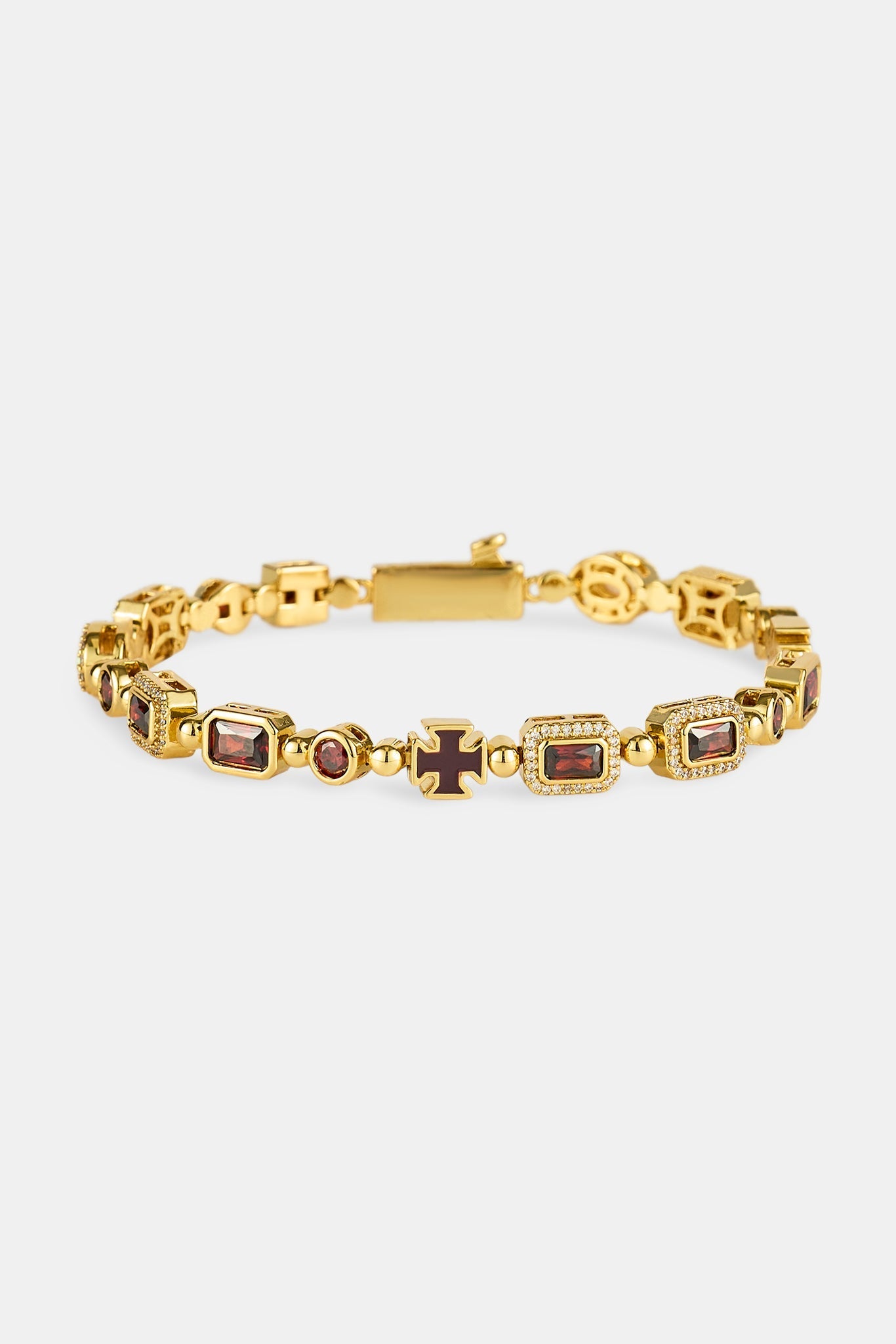 Burgundy Multi Gemstone Bracelet - 6mm