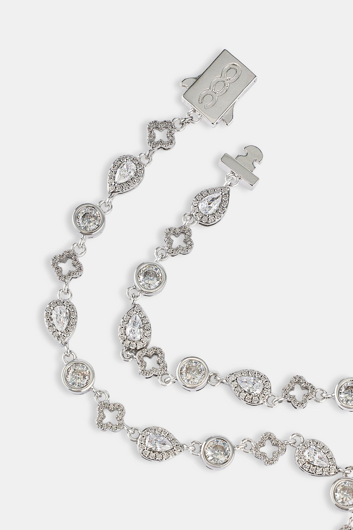 Motif & Clear Gemstone Chain - 6mm