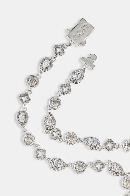 Motif & Clear Gemstone Chain - 6mm