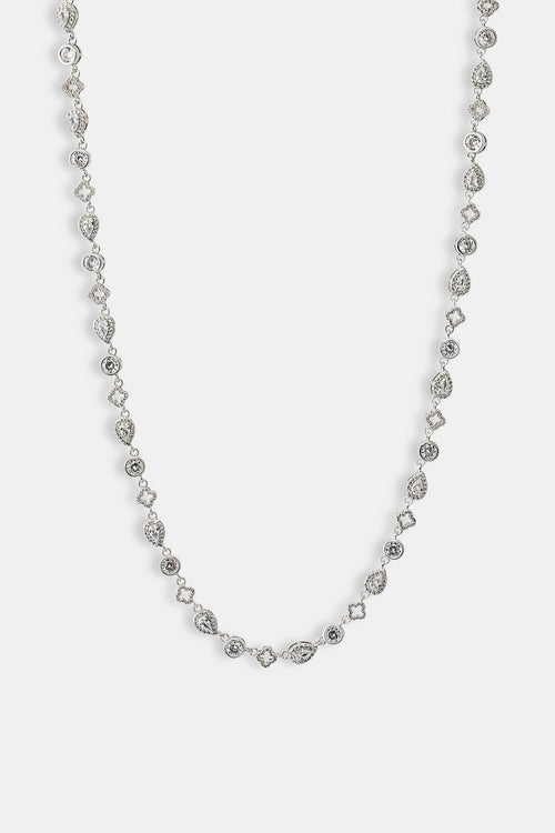 Motif & Clear Gemstone Chain - 6mm