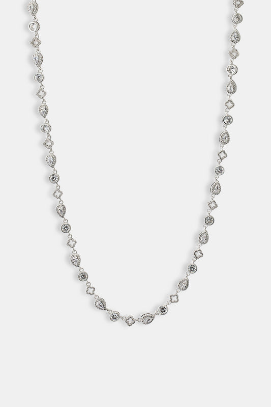 Motif & Clear Gemstone Chain - 6mm