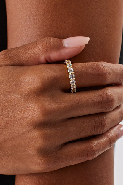 Clear Round Stone Tennis Ring - 4mm