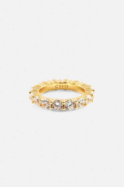 Clear Round Stone Tennis Ring - 4mm